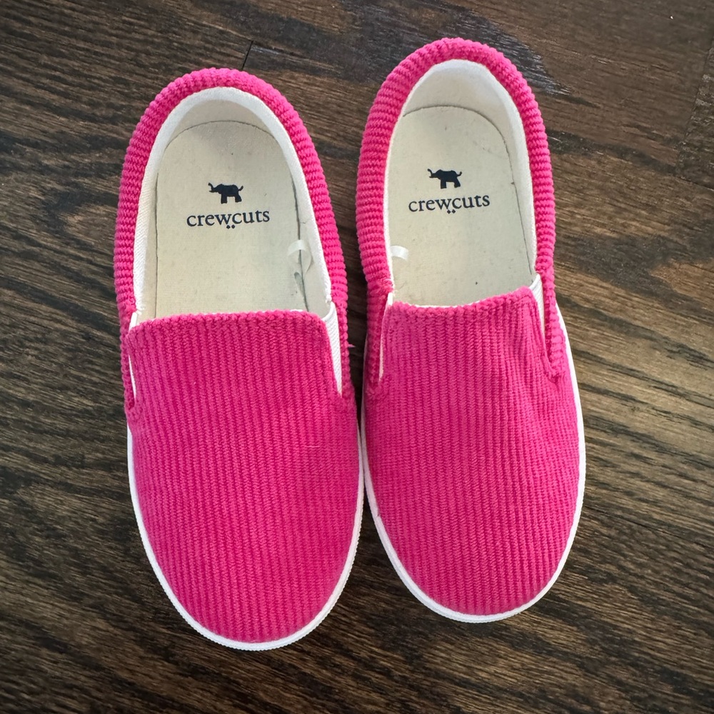 NWOT Crewcuts Pink corduroys Slip-On Shoes 10